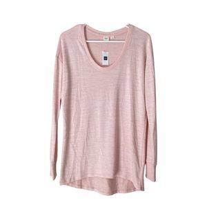 GAP Long Light Pink Top, perfect with leggings, lounging, Pilates, yoga, ballet